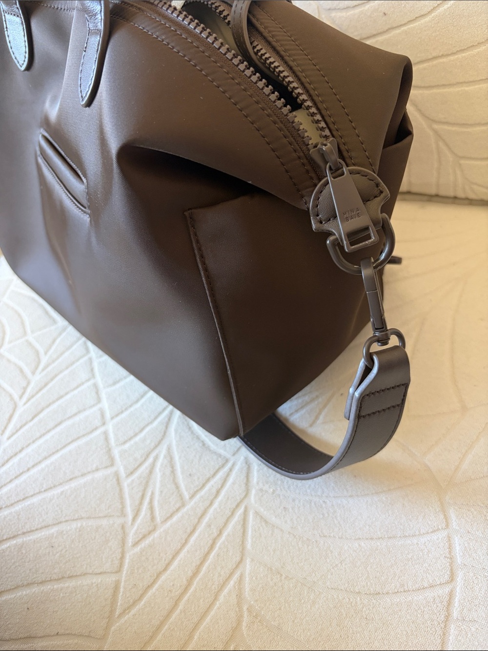 Mina Baie Nylon Brown Expresso Emmy Bag - Picture 11 of 12